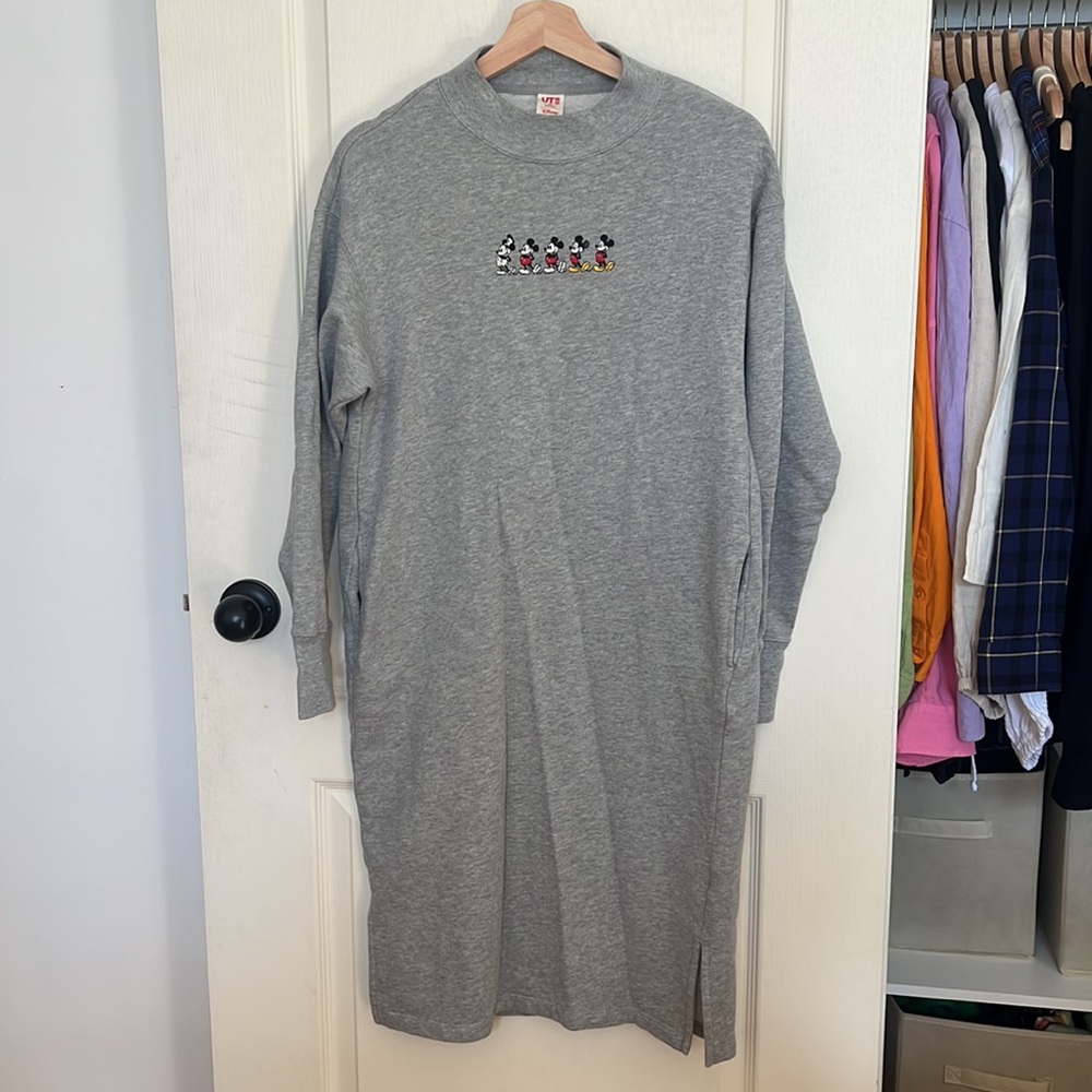 Great used condition Uniqlo Mickey Mouse sweater dress in size XS